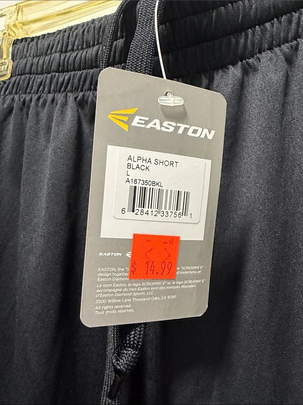 Easton Black Men's Athletic Drawstring Shorts